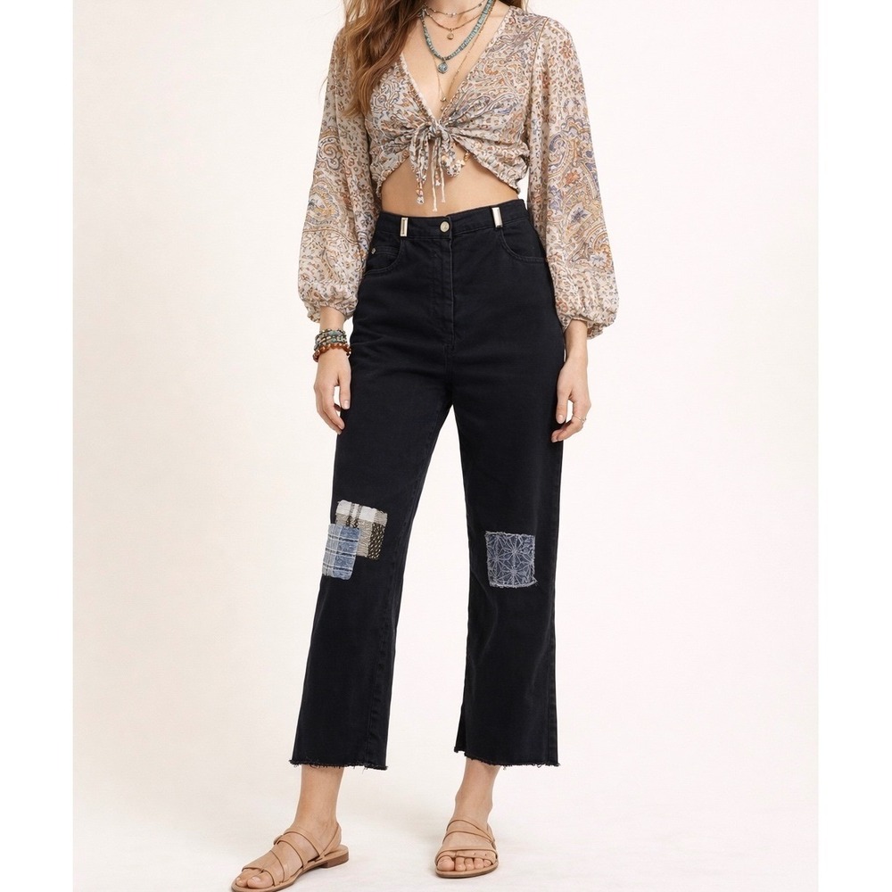 St. John Women's Pants Black High Rise Upcycled